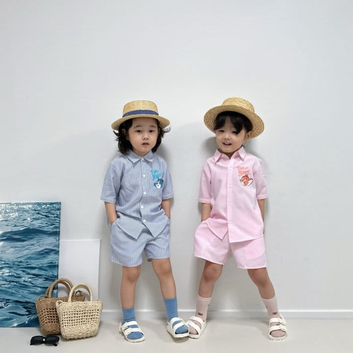 Little Rabbit - Korean Children Fashion - #childofig - Oxford Top Bottom Set