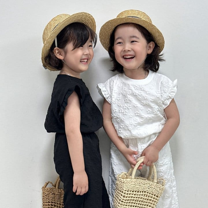 Little Rabbit - Korean Children Fashion - #fashionkids - Embo Top Bottom Set - 9