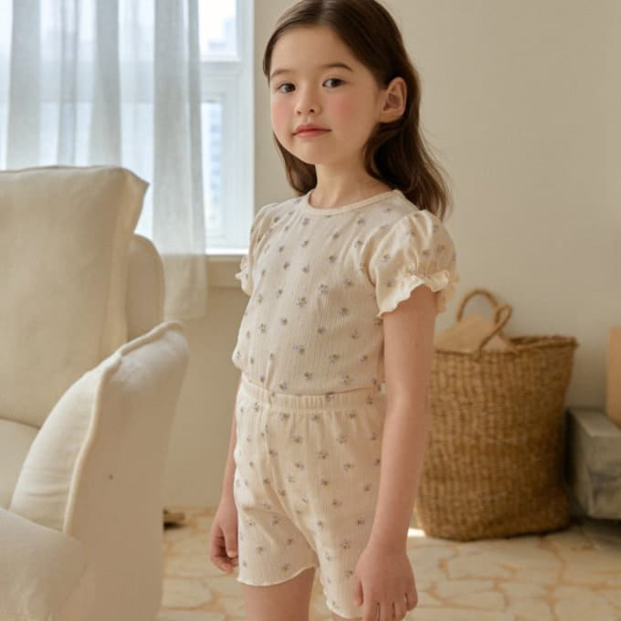 Lolobole - Korean Children Fashion - #kidzfashiontrend - Small Flower Easy Wear