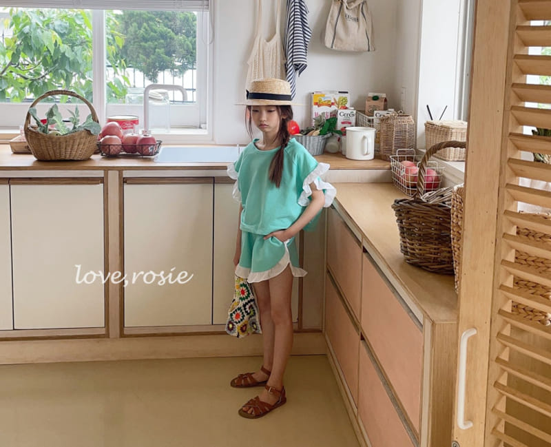 Love Rosie - Korean Children Fashion - #childrensboutique - Shalrot Frill Shorts Top Bottom Set - 8