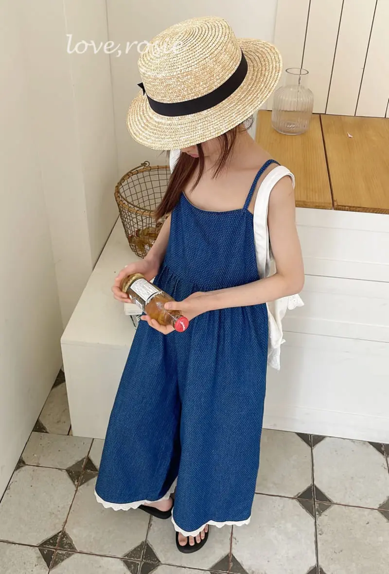 Love Rosie - Korean Children Fashion - #magicofchildhood - Dot Denim Jump Suit - 6