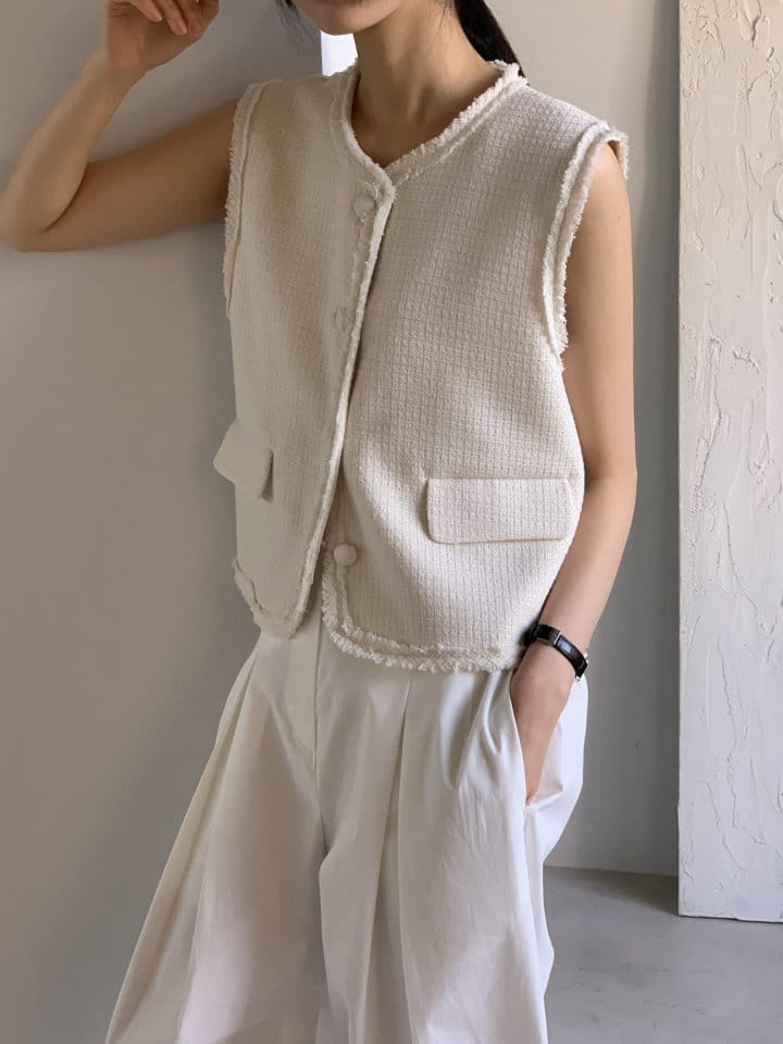 Lowell - Korean Women Fashion - #womensfashion - Day Tweed Vest - 4