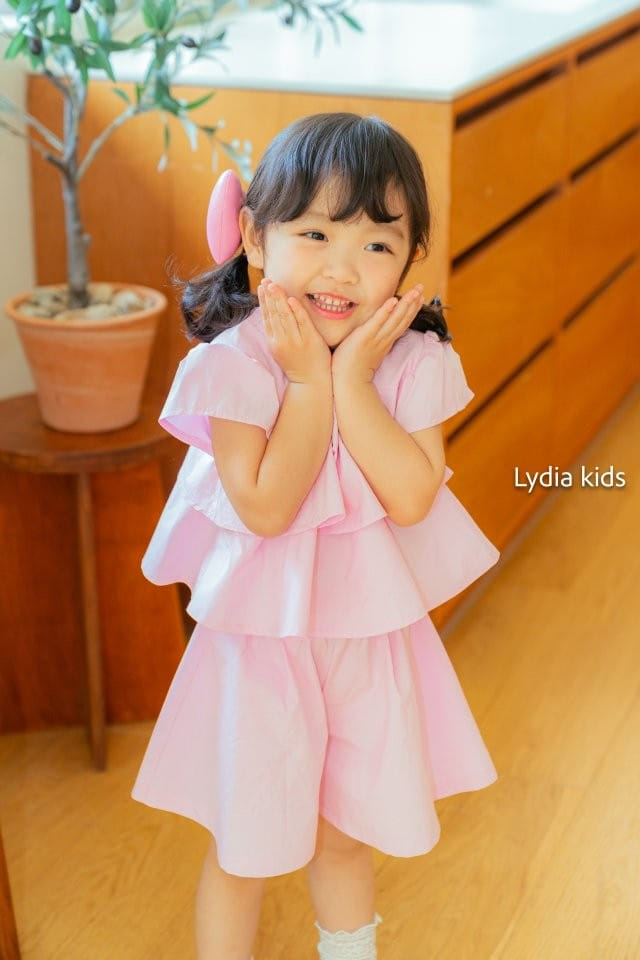 Lydia - Korean Children Fashion - #childofig - French Kan Top Bottom Set - 4