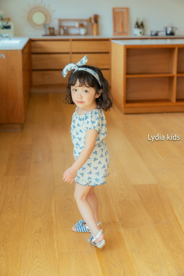 Lydia - Korean Children Fashion - #childrensboutique - Ribbon Top Bottom Set - 3