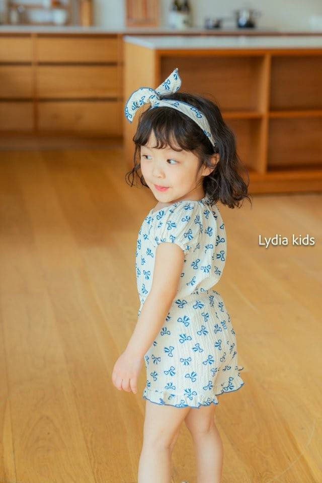 Lydia - Korean Children Fashion - #childrensboutique - Ribbon Top Bottom Set - 4