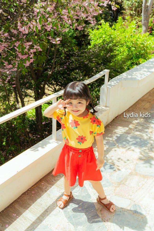 Lydia - Korean Children Fashion - #designkidswear - Flower Tee