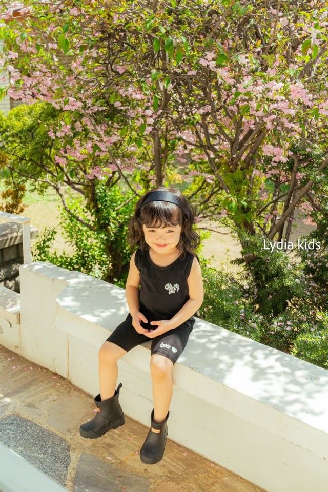 Lydia - Korean Children Fashion - #kidsshorts - Love Layered Sleeveless Tee - 6