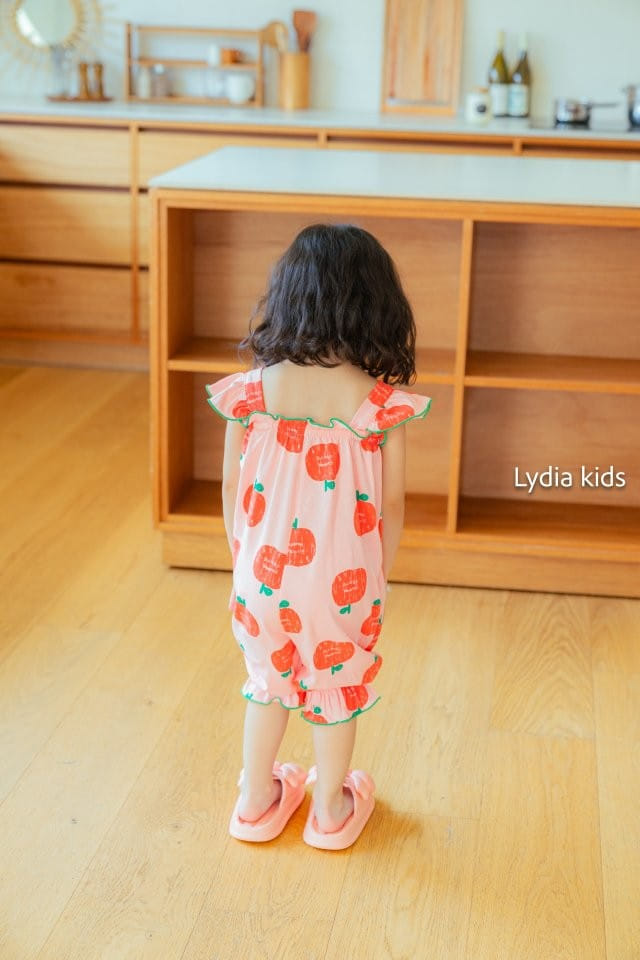 Lydia - Korean Children Fashion - #kidsshorts - Apple Overalls - 3