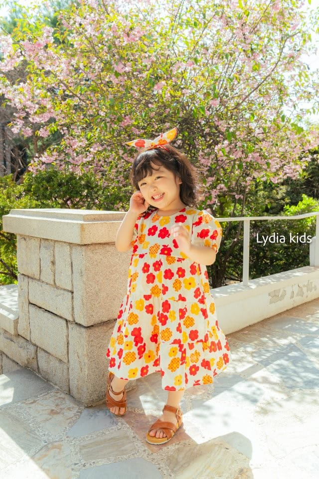 Lydia - Korean Children Fashion - #kidsshorts - Flower One-Piece