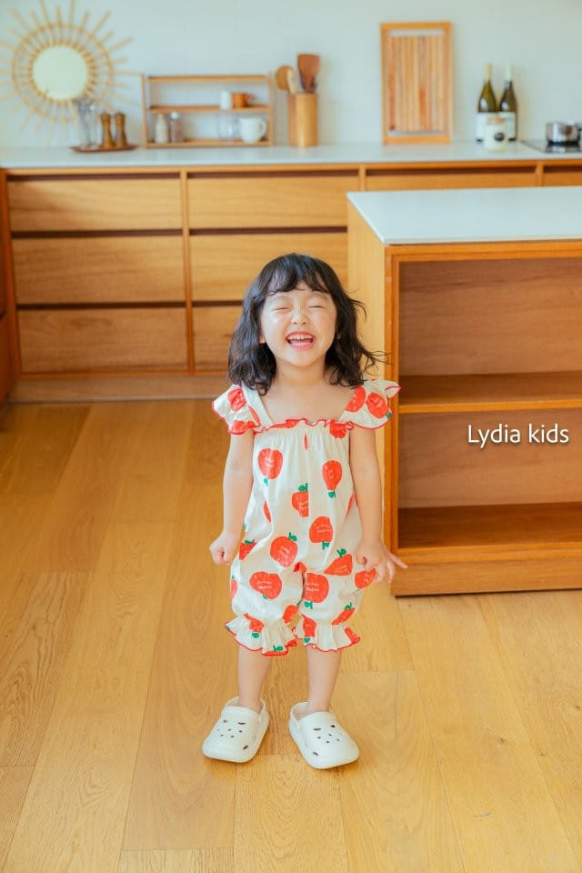 Lydia - Korean Children Fashion - #kidsshorts - Apple Overalls - 4