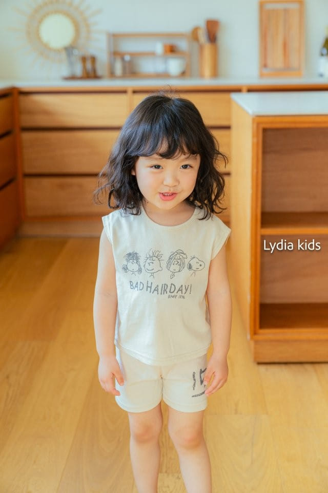 Lydia - Korean Children Fashion - #toddlerclothing - Friend Rop Bottom Set - 3