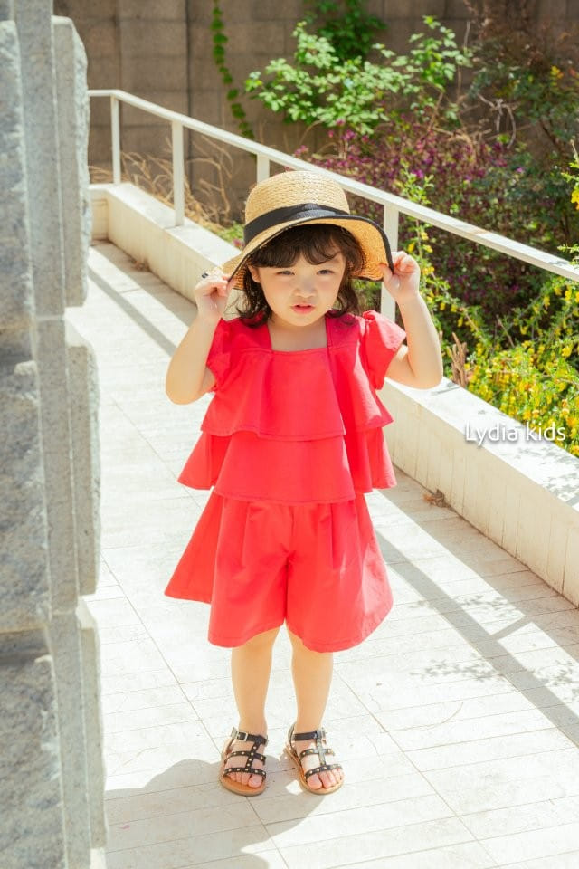 Lydia - Korean Children Fashion - #toddlerclothing - French Kan Top Bottom Set