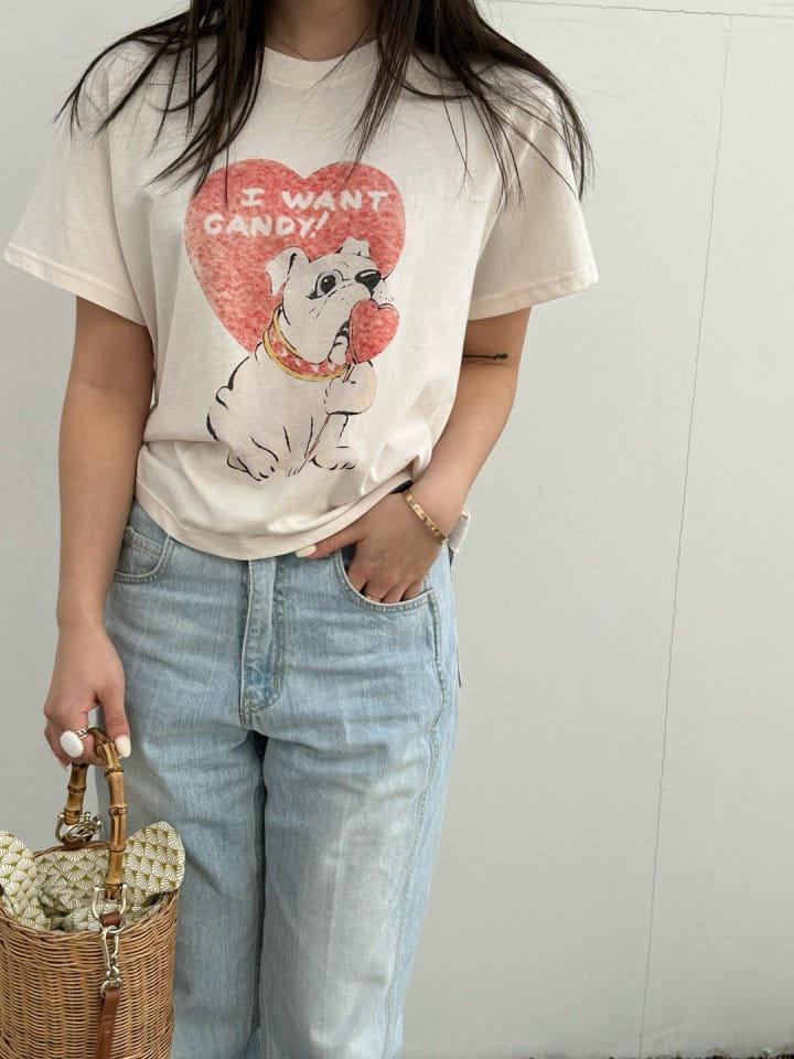 Marmar - Korean Women Fashion - #momslook - Heart Bulldog Tee - 6