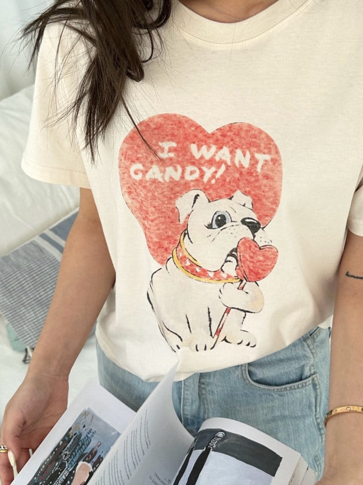 Marmar - Korean Women Fashion - #momslook - Heart Bulldog Tee - 8