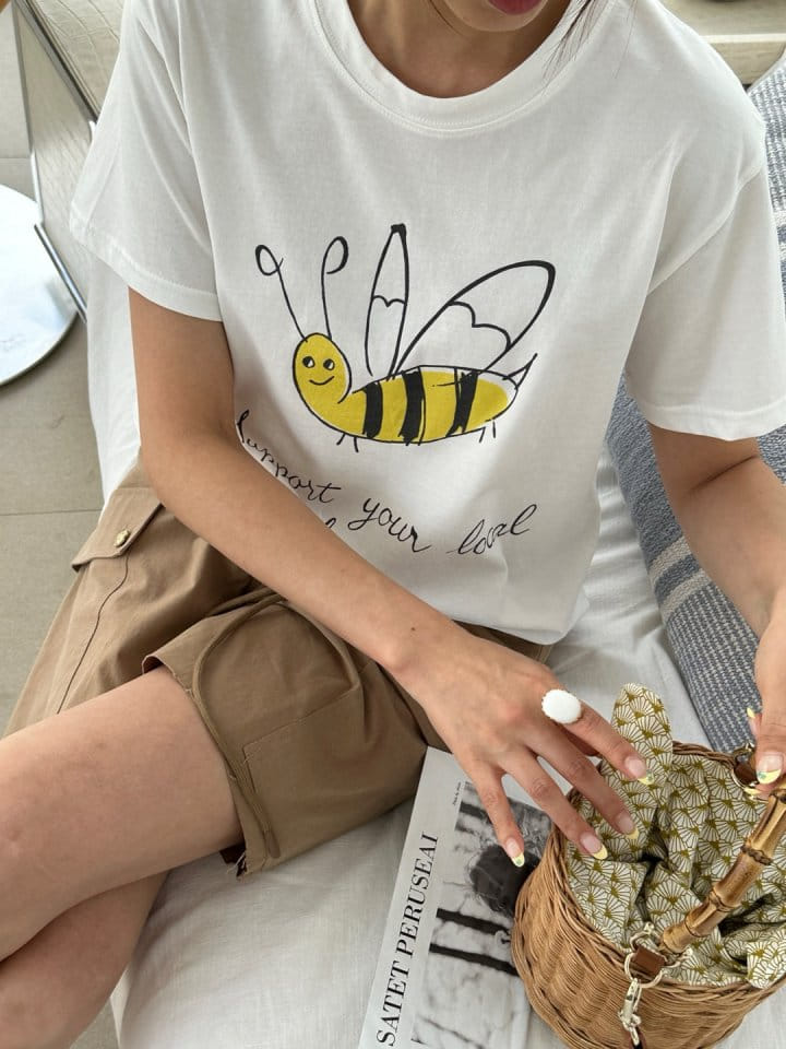 Marmar - Korean Women Fashion - #romanticstyle - Honey Bee Tee - 8