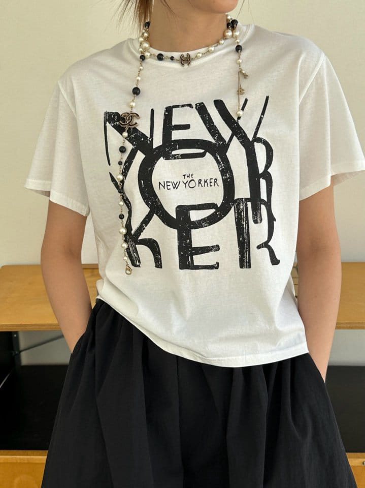 Marmar - Korean Women Fashion - #vintageinspired - New York Tee - 7