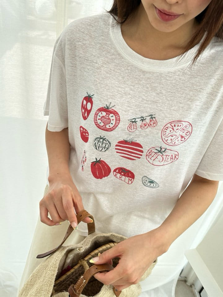 Marmar - Korean Women Fashion - #vintageinspired - Tomato Tee - 5