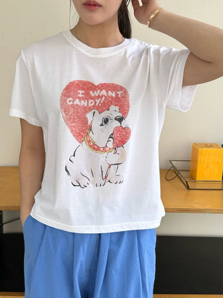 Marmar - Korean Women Fashion - #womensfashion - Heart Bulldog Tee - 11