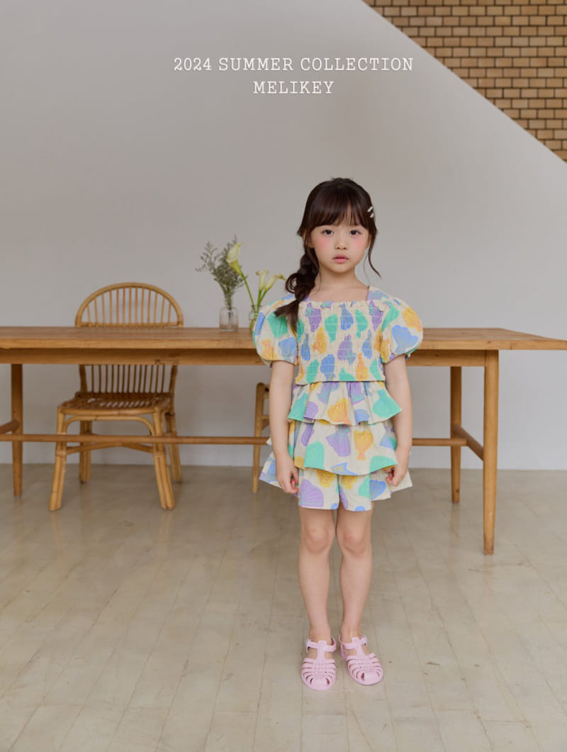 Melikey - Korean Children Fashion - #childrensboutique - Cram Color Top Bottom Set - 6