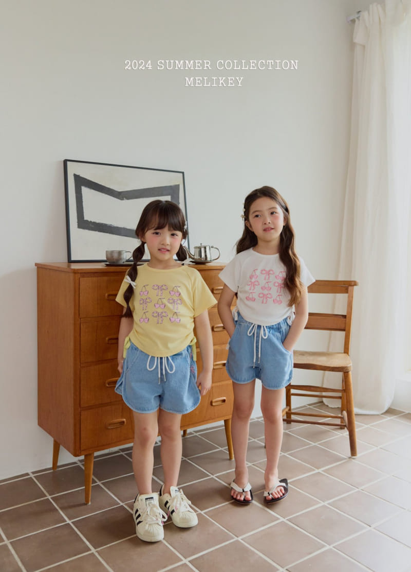 Melikey - Korean Children Fashion - #designkidswear - Cherry Ribbon Tee - 4