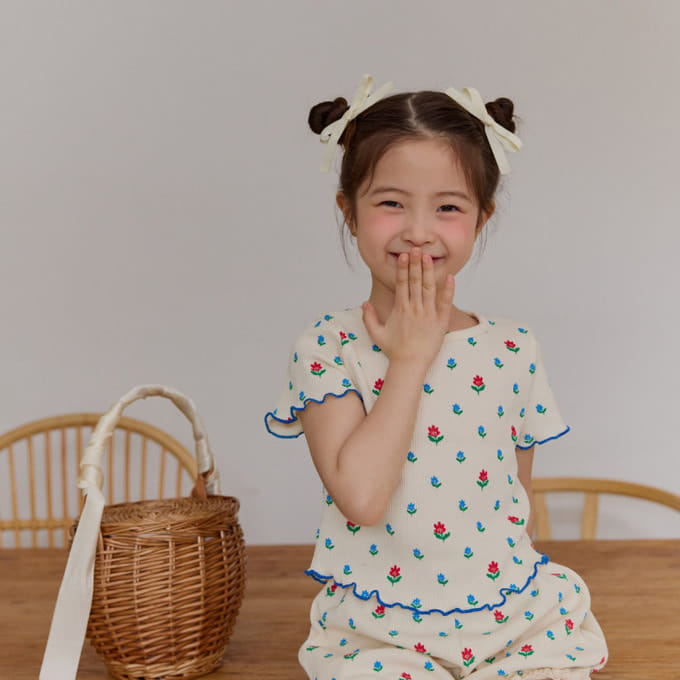 Melikey - Korean Children Fashion - #discoveringself - Waffle Terry Tee