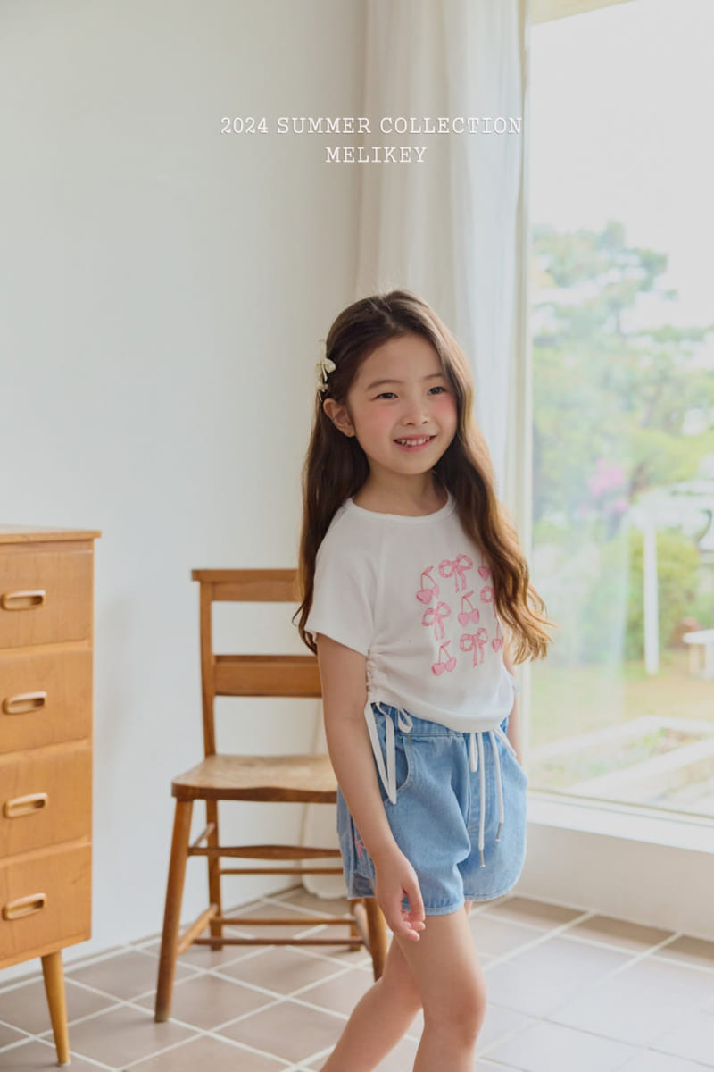 Melikey - Korean Children Fashion - #magicofchildhood - Cherry Ribbon Tee - 11