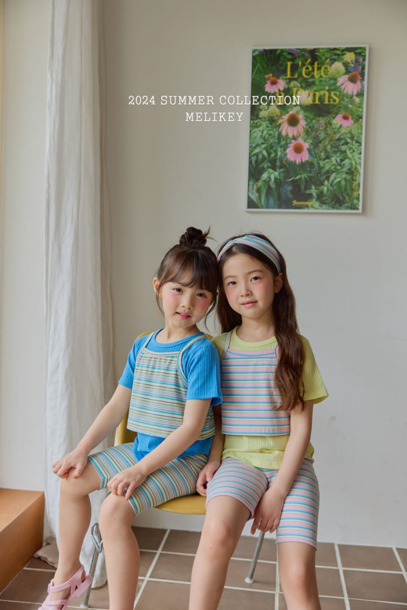 Melikey - Korean Children Fashion - #magicofchildhood - Multi Sleevelss Top Bottom Set - 5