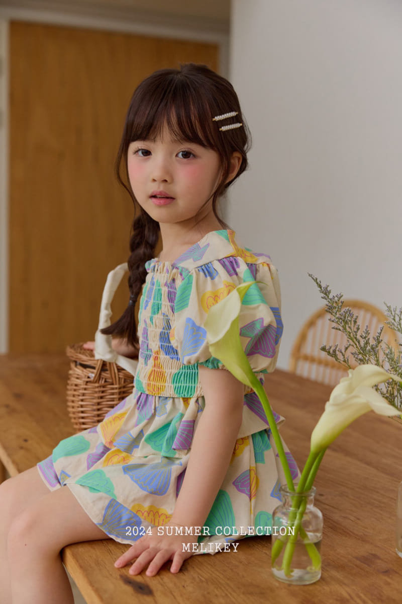 Melikey - Korean Children Fashion - #prettylittlegirls - Cram Color Top Bottom Set - 3