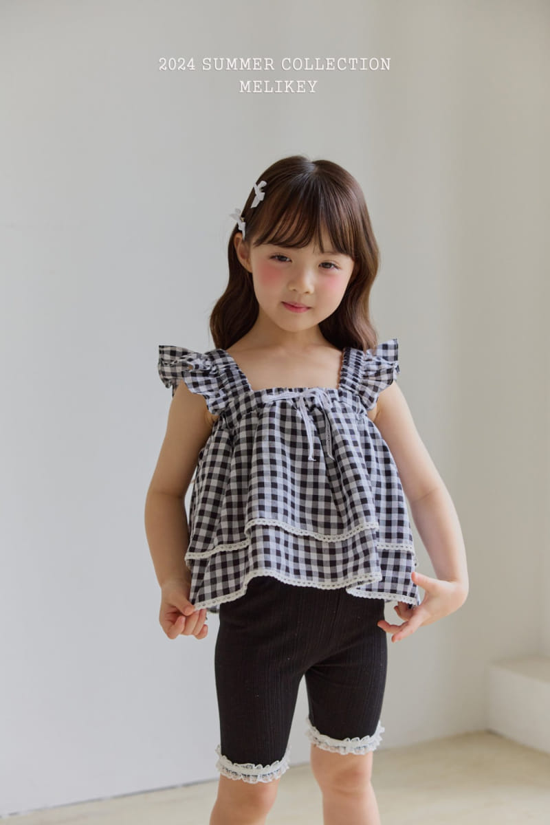 Melikey - Korean Children Fashion - #toddlerclothing - Check Kan Kan Blouse - 6