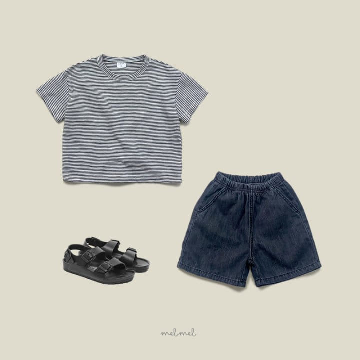 Melmel - Korean Children Fashion - #minifashionista - Easy Denim Shorts - 4