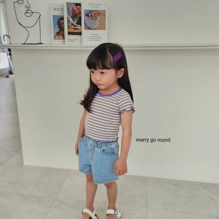 Merry Go Round - Korean Children Fashion - #kidzfashiontrend - Multi ST Crop Tee - 4