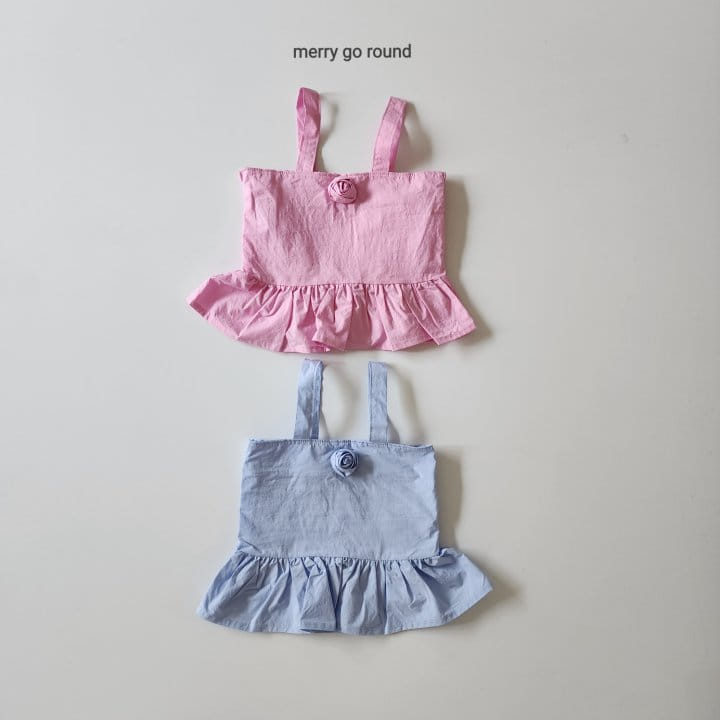 Merry Go Round - Korean Children Fashion - #childofig - Rose Sleeveless Tee