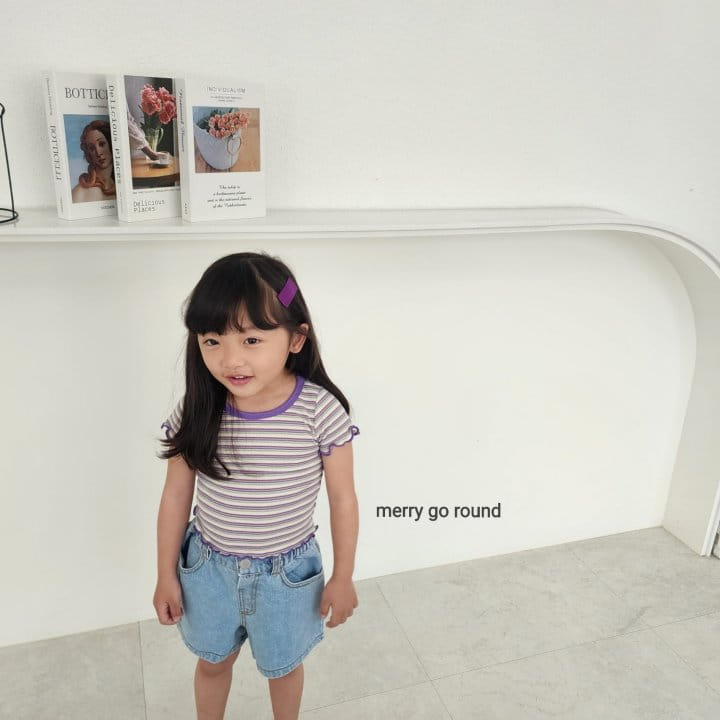 Merry Go Round - Korean Children Fashion - #littlefashionista - Multi ST Crop Tee - 5