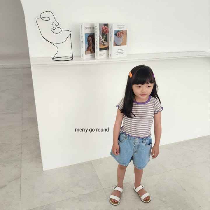 Merry Go Round - Korean Children Fashion - #magicofchildhood - Multi ST Crop Tee - 6