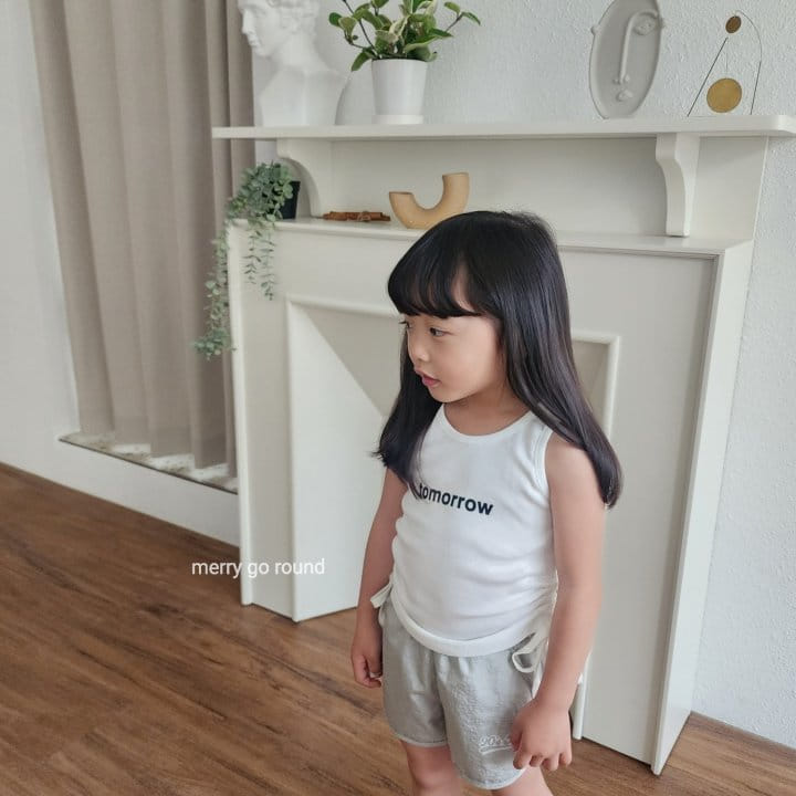 Merry Go Round - Korean Children Fashion - #todddlerfashion - String Sleeveless Tee - 8