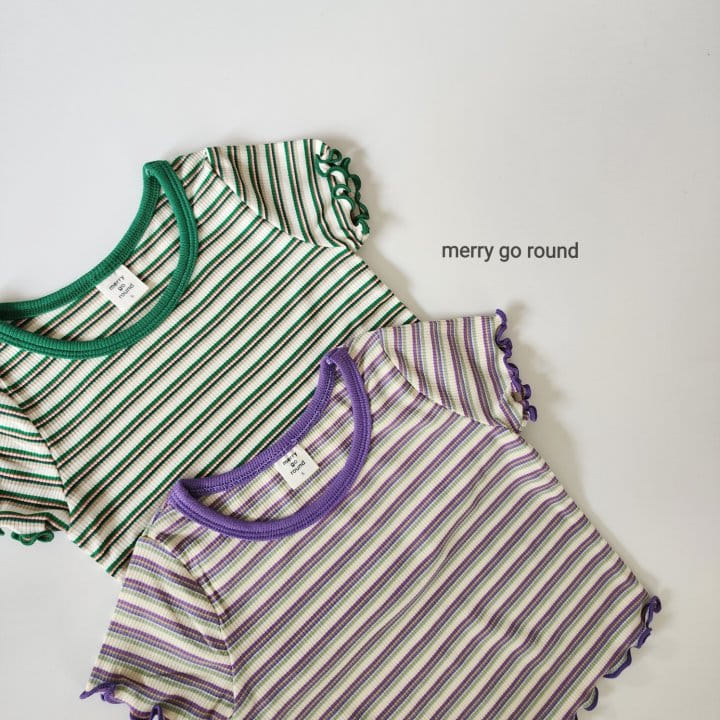 Merry Go Round - Korean Children Fashion - #toddlerclothing - Multi ST Crop Tee - 10