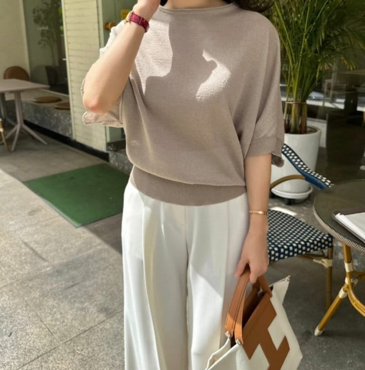 Merry J - Korean Women Fashion - #momslook - L Cape Short Sleeve Knit