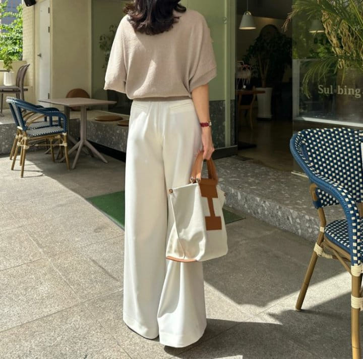 Merry J - Korean Women Fashion - #momslook - L Cape Short Sleeve Knit - 4