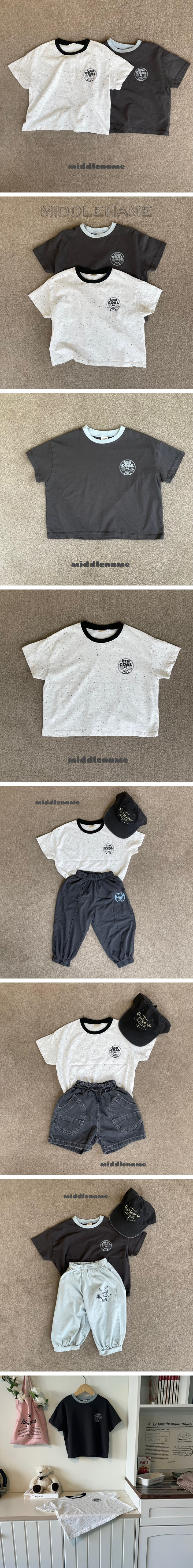 Middle Name - Korean Children Fashion - #Kfashion4kids - Color Round Tee  - 2