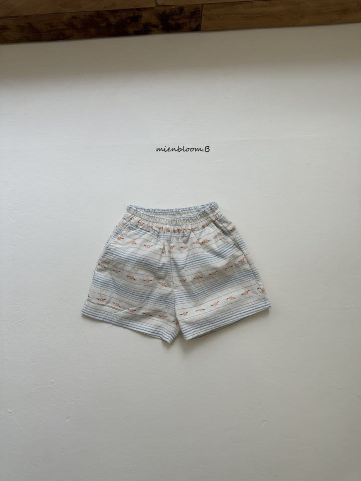 Mienbloom B - Korean Children Fashion - #kidsshorts - Flower Embroidery Pants