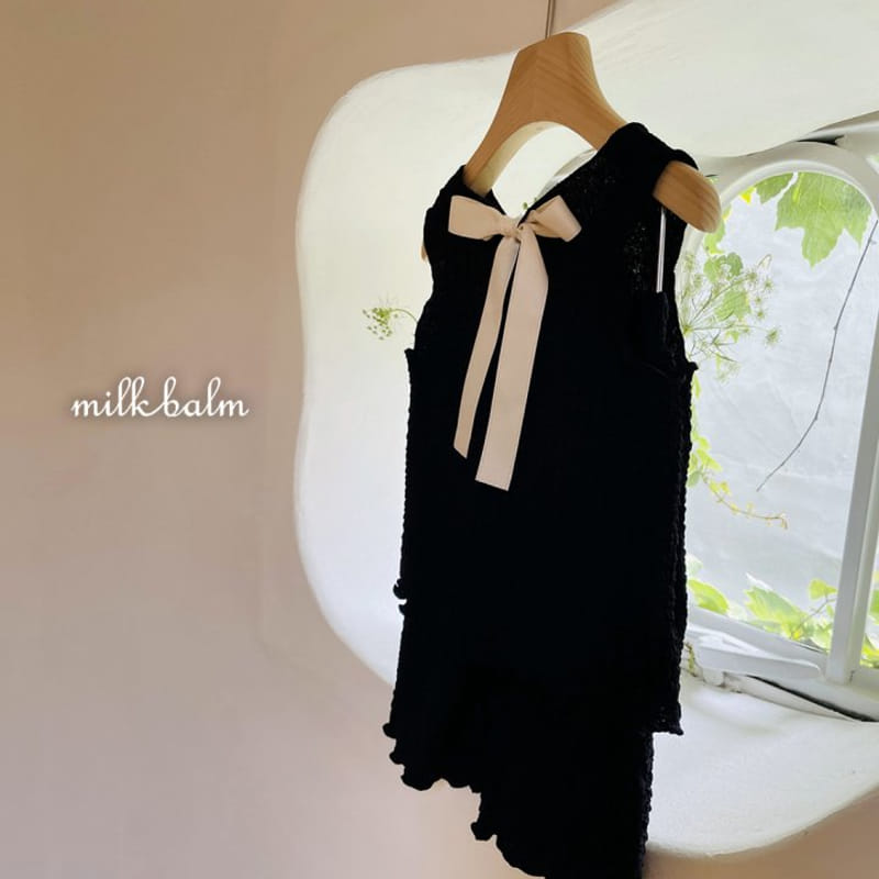 Milk Balm - Korean Children Fashion - #designkidswear - Bring Sleeveless Top Bottom Set