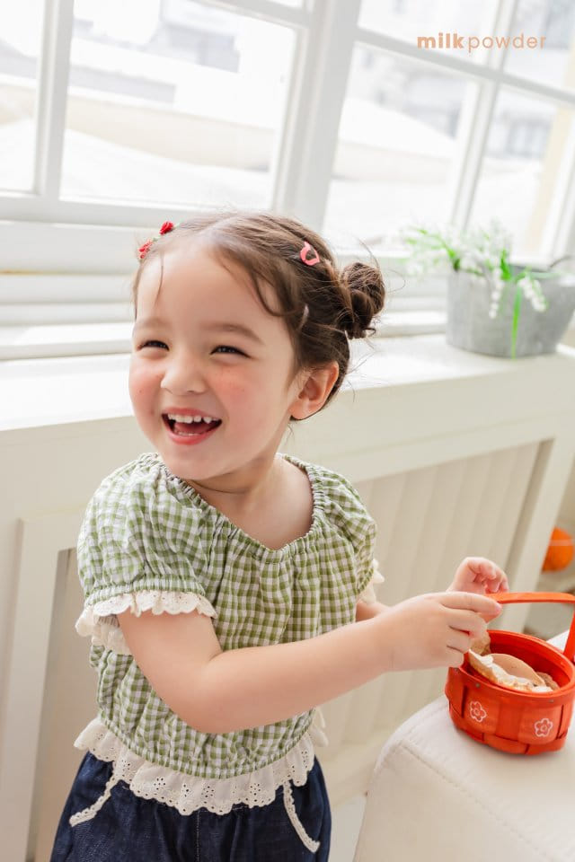 Milk Powder - Korean Children Fashion - #Kfashion4kids - Check Blouse - 2