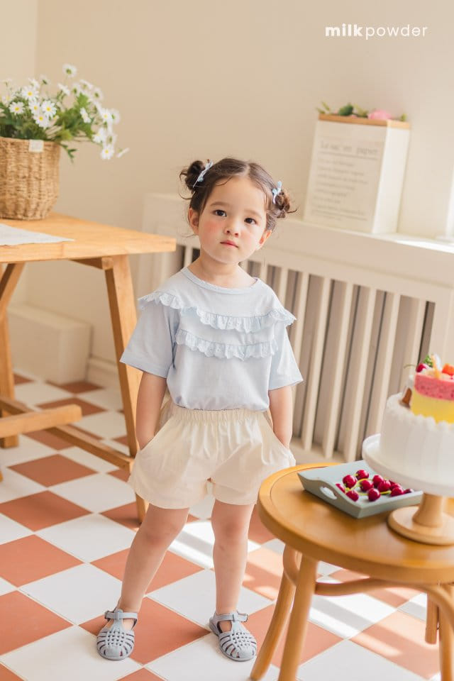 Milk Powder - Korean Children Fashion - #kidsstore - Frill Tee - 2