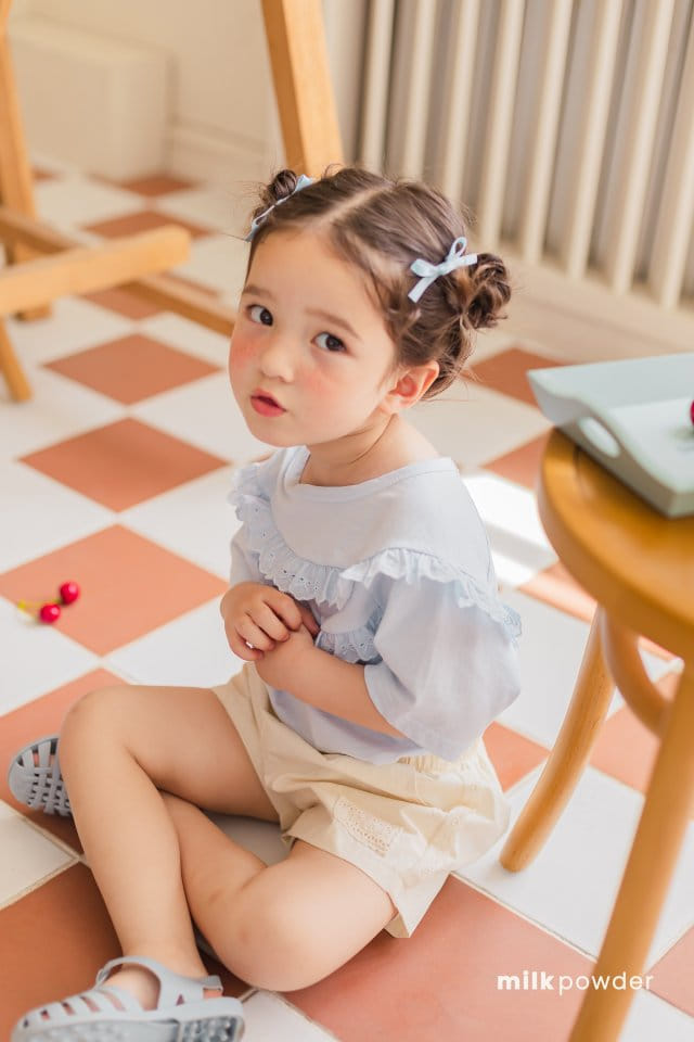 Milk Powder - Korean Children Fashion - #littlefashionista - Frill Tee - 5