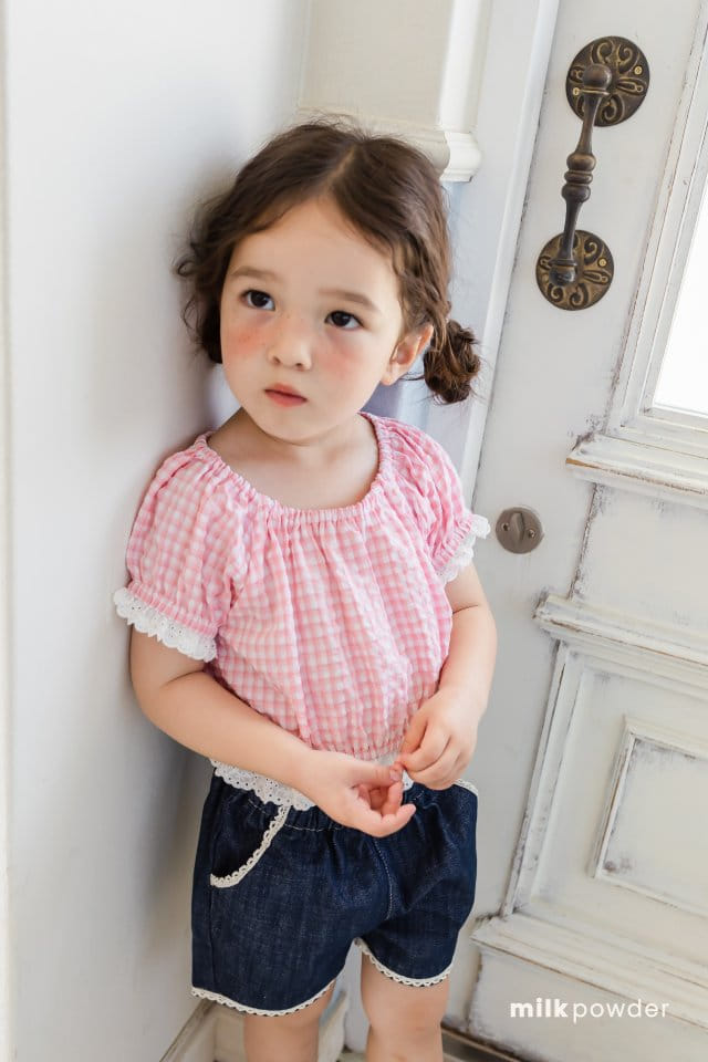 Milk Powder - Korean Children Fashion - #prettylittlegirls - Check Blouse - 6