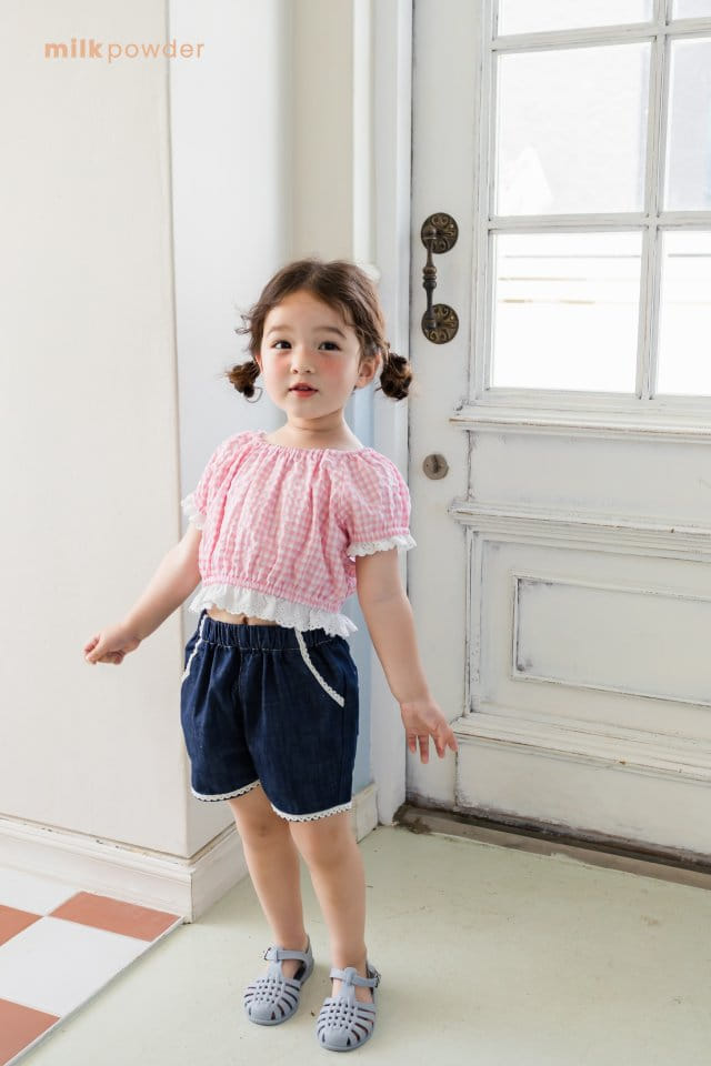 Milk Powder - Korean Children Fashion - #stylishchildhood - Check Blouse - 9