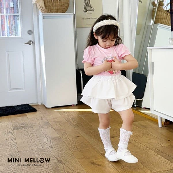 Mini mellow - Korean Children Fashion - #childofig - Two Layered Shirring Skirt Pants