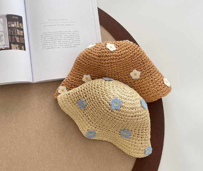 Miso - Korean Children Fashion - #discoveringself - Flower Embroidery Straw Hat With Mom - 6