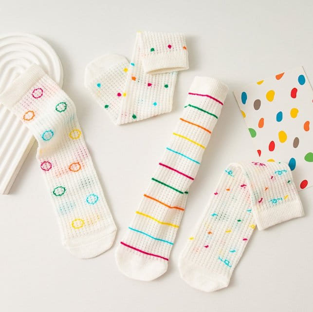 Miso - Korean Children Fashion - #kidsshorts - Dons Socks Set - 4