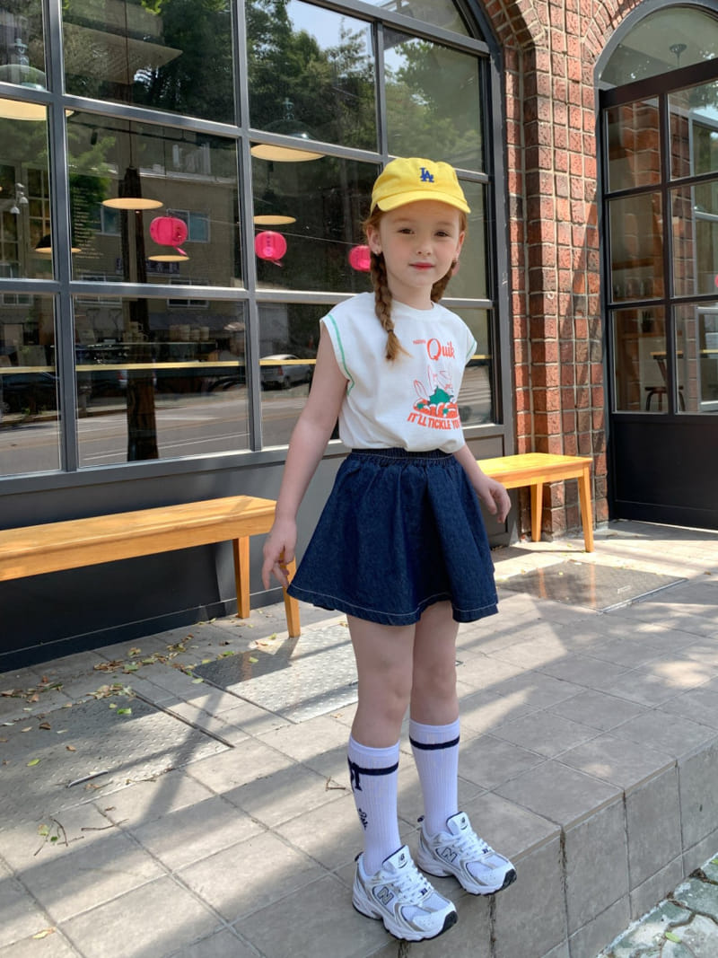 Momo Ann - Korean Children Fashion - #kidzfashiontrend - Flare Denim Skirt - 4